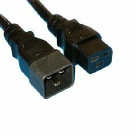 SWE-TECH 3C Heavy Duty Server Power Extension Cord, Black, C20 to C19, 12AWG/3C, 20 Amp, 15 foot FWT10W3-41215